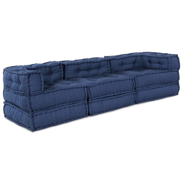 Modulsofa enhet 3 pcs Indigo Tyg