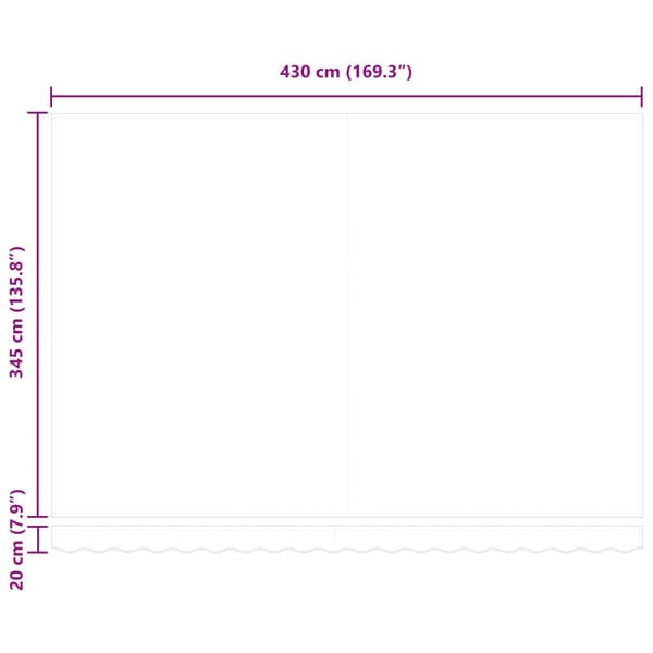 Manuell Utdragbar Markis Vit 4,5 × 3,5 m