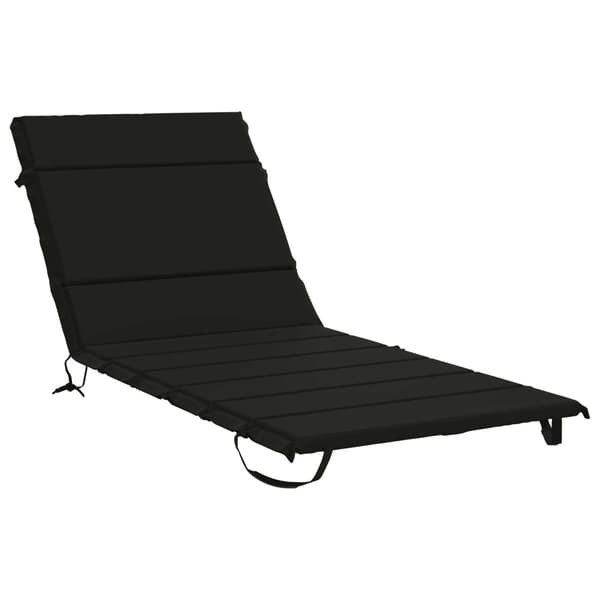 Solstol Kudde GEMERT 100% Polyester Svart 200 x 80 x 3 cm