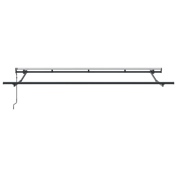 Utfällbar markis Antracit 350 x 200 cm Polyester och aluminium