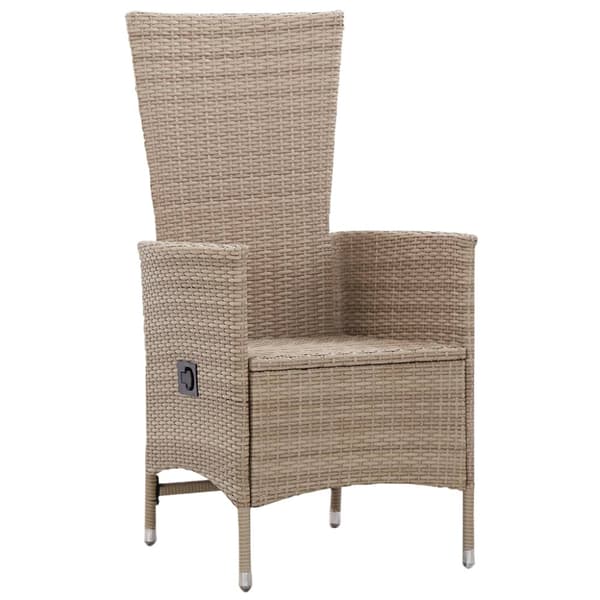 Matgrupp för trädgården 3 delar beige