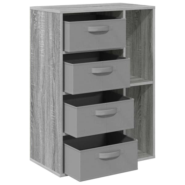 Sideboard med låda Grå Sonoma 60 x 33,5 x 84 cm