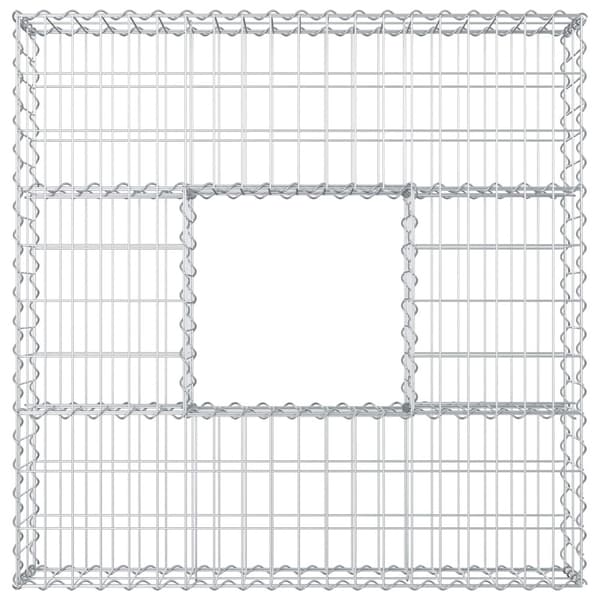 Gabion upphöjd säng Silver
