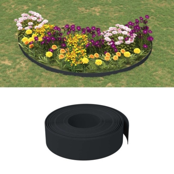 Rabattkant svart 5 st 10 m 15 cm polyeten