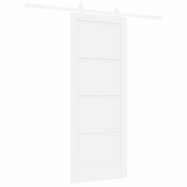 Skjutdörr 83 x 211 cm Konstruerat trä Vit