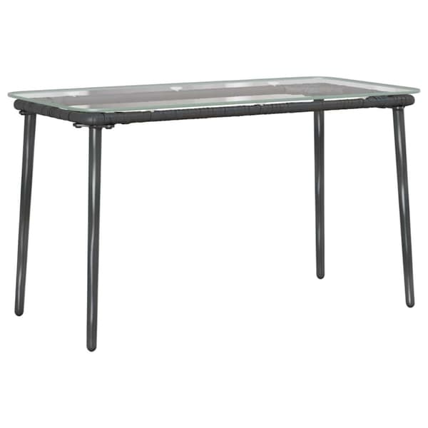 Trädgårdsmöbelset 4 pcs Svart och Anthracit konstrotting