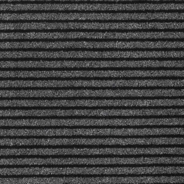 Dörrmatta rand svart och grå 115x400 cm