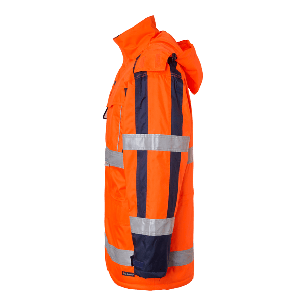 6317 Parka Fluorescent orange/navy Unisex