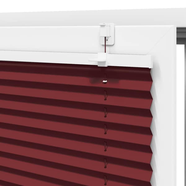 Plisserad persienn Bordeaux röd 45x150 cm tyg bredd 44,4 cm