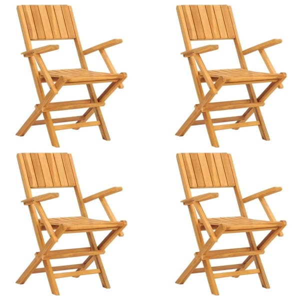 Matgrupp för trädgården 5 delar massiv teak
