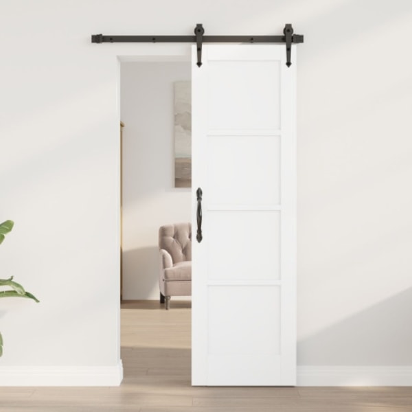 inre dörr 'ORKDAL'vit 61x198.5x4 cm massiv träddörr av furu