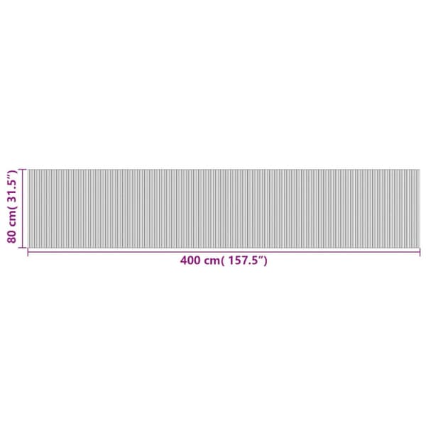 Matta rektangulär grå 80x400 cm bambu