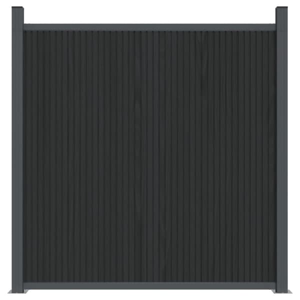 Staketpanel grå 353x186 cm WPC