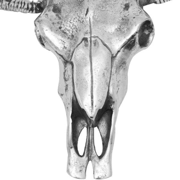Väggmonterad dödskalledekoration aluminium silver