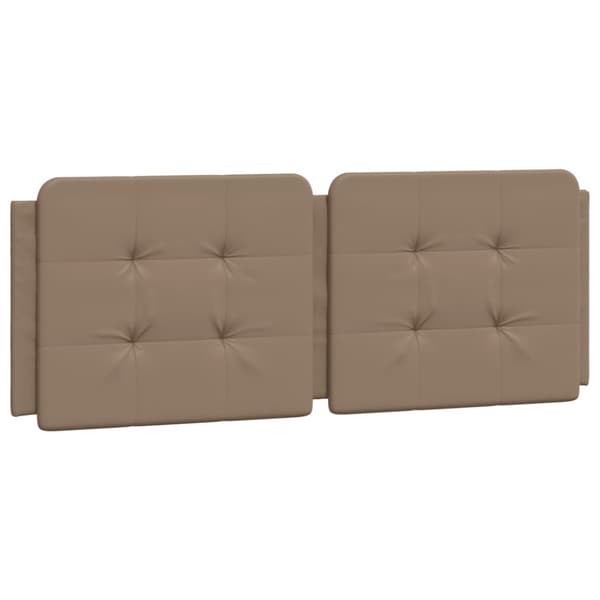 Bed Frame with LED without Mattress "Zadar" Cappuccino 140x190 cm