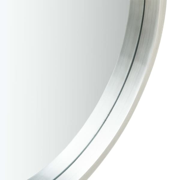 Väggspegel med rem 40 cm silver