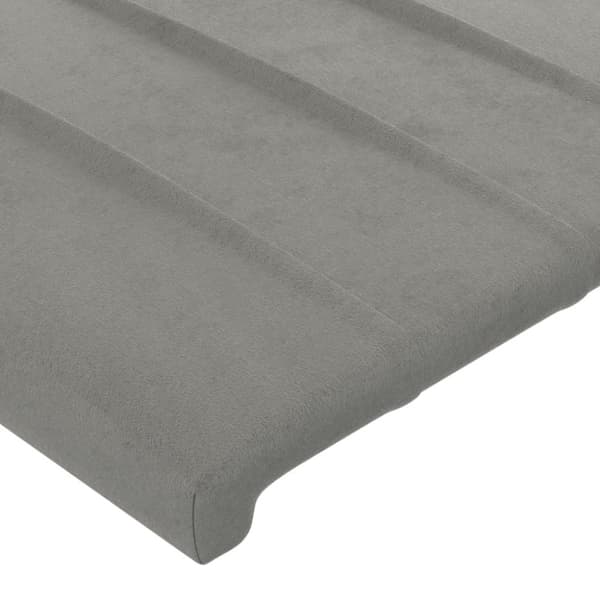 Sängram utan madrass ljusgrå 90x200 cm sammet