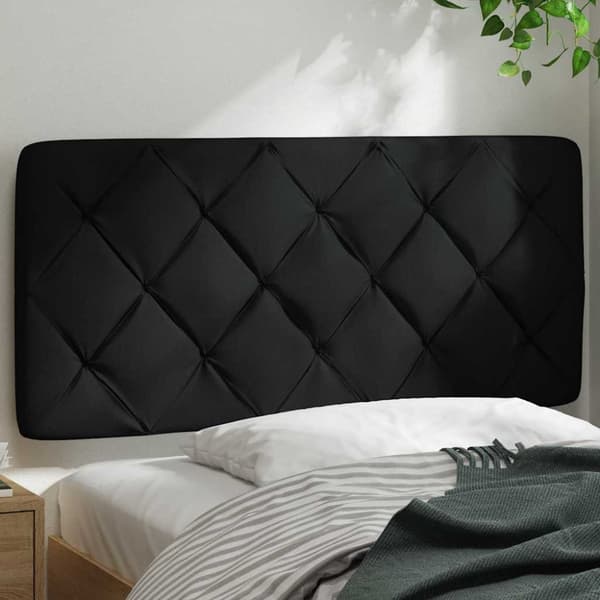 Headboard Cushion Black 100 cm Fabric