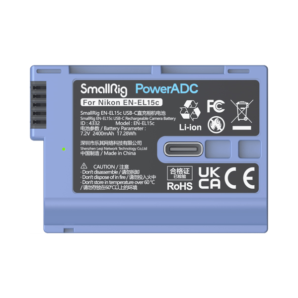 SmallRig 4332 Camera Battery USB-C Rechargable EN-EL15c