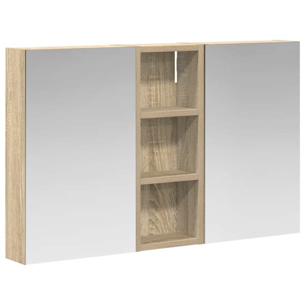 Badrumsskåpsset 3 st 80 x 10,5 x 50 cm Konstruerat trä