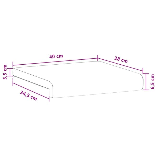 Bänk kudde 4 st Konstläder Grå Djup 35 cm