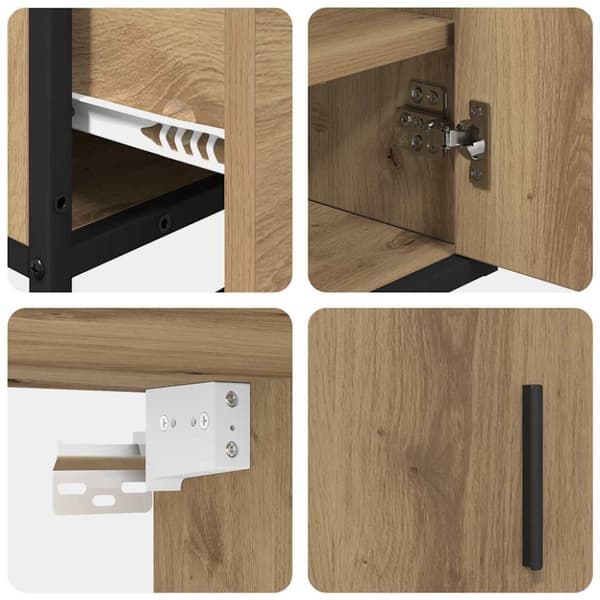 Badrumsmöbelset med låda 2 pcs Artisan Ek Konstruerat trä