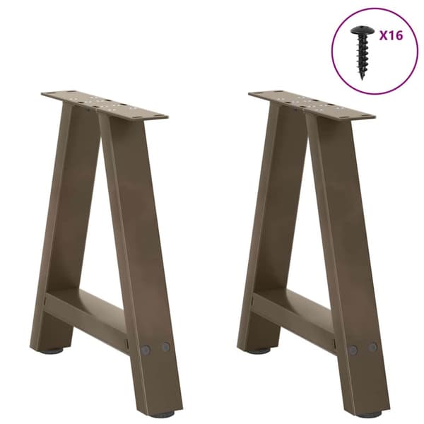 Soffbordsben A-formade 2 st 38x(42-43) cm stål