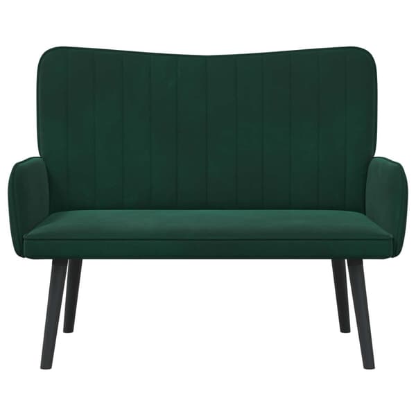 Tvåsitssoffa Mörkgrön 115 x 61 x 87 cm Sammet