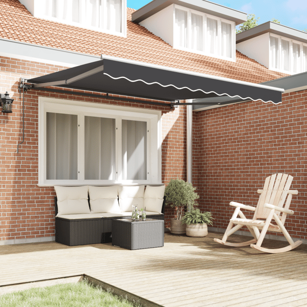 Markisram Antracit 300 x 250 cm Polyester med PU-beläggning