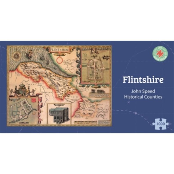 Flintshire Historical 1610 Map 1000 Piece Puzzle