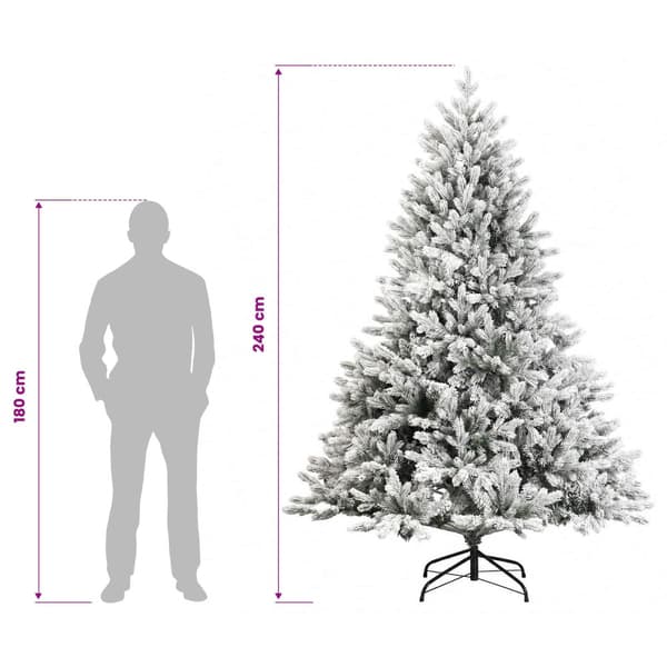 Plast Hingad Julgran 240 cm 300 LED-lampor Varmvit