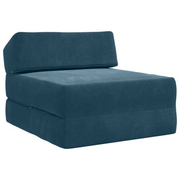 Fällbar Soffbed Blå 60 x 70 x 41 cm Tyg
