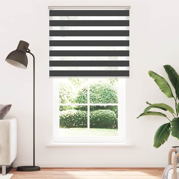 Rullgardin zebra svart 135x200 cm tyg bredd 130,9 cm polyester