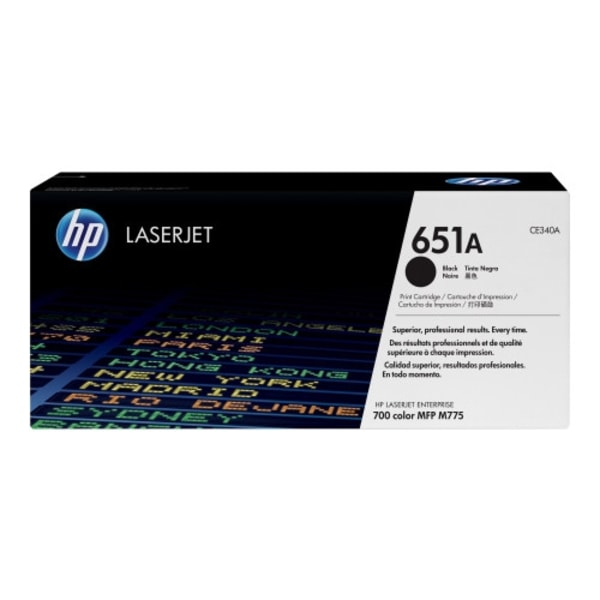 HP 651A - svart - original - LaserJet - tonerkassett (CE340A)