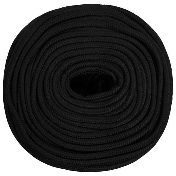 Mångsidigt bruksrep 8 mm 250 m Svart Polyester