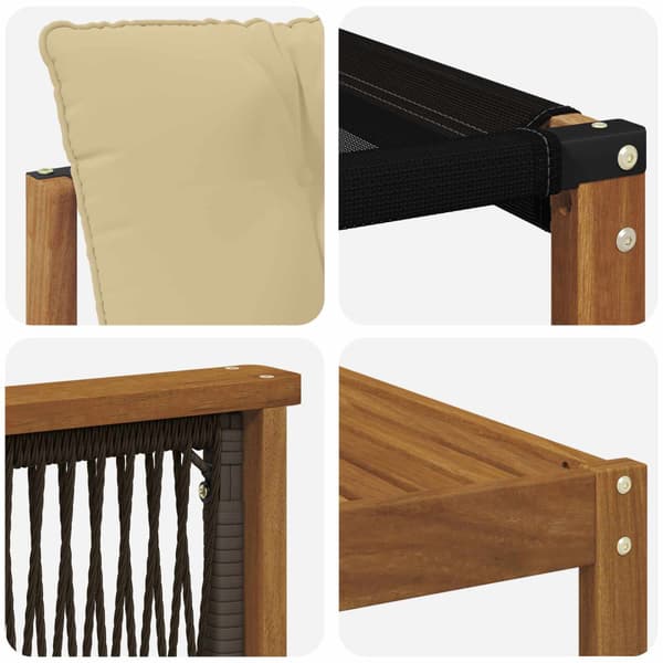 Utomhussoffset 6 st Naturlig och Beige
