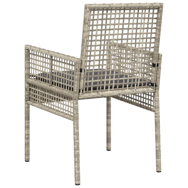 Trädgård Stol 2 pcs Ljusgrå 55 x 53 x 85 cm konstrotting