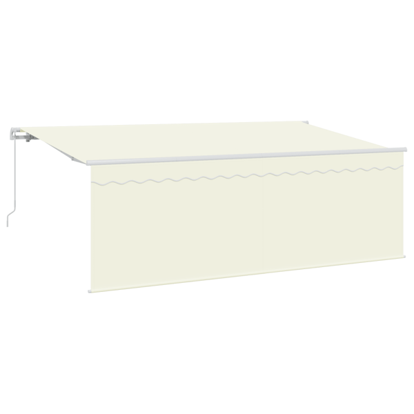 Utfällbar markis Kräm 350 x 200 cm Polyester och aluminium