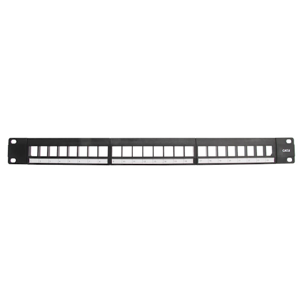 Patch Panel 19" 1U Keystone CAT6 UTP 24 Portar