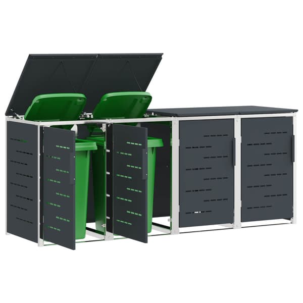 Sopcontainerförvar Antracit 276 x 77,5 x 112,5 cm