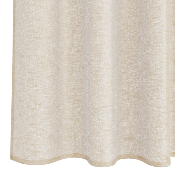 Voile Gardin med gardiner 2 pcs Sand 225 x 140 cm Polyester
