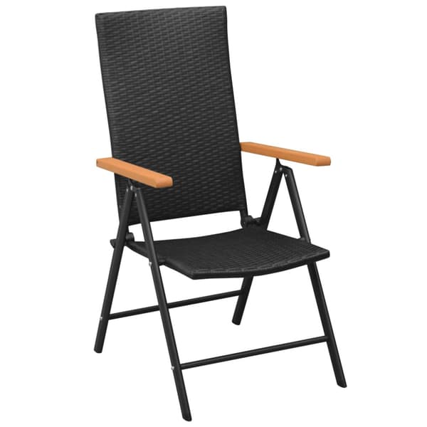 Matgrupp för trädgården 5 delar svart och brun