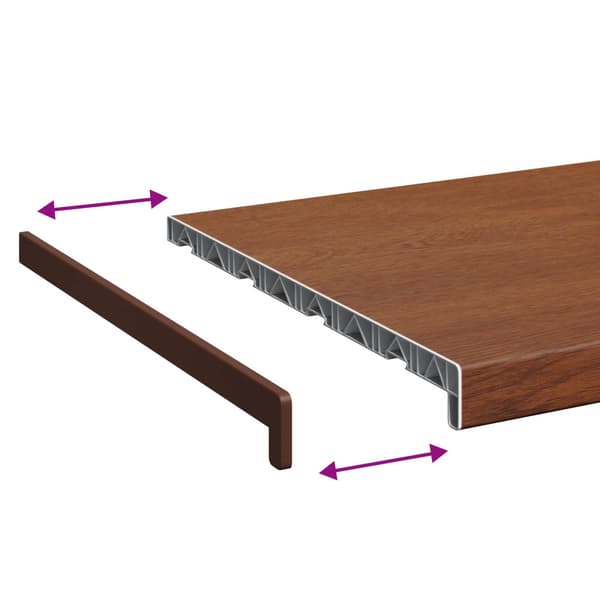 Fönsterbräda Brun trä 100 x 40 x 4,5 cm PVC