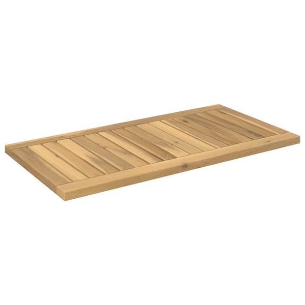Bordsskiva 68,5 x 35 x 2 cm Rektangulär Massivt Akaciaträ Vit