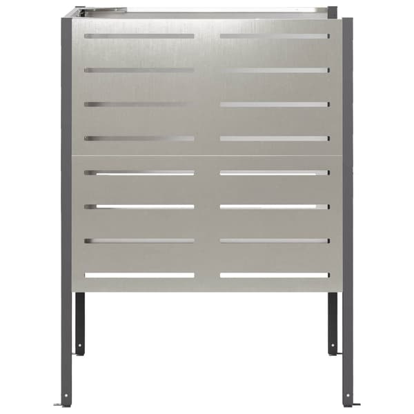 Soptunneskärm 85 x 85 x 113 cm Rostfritt stål Silver