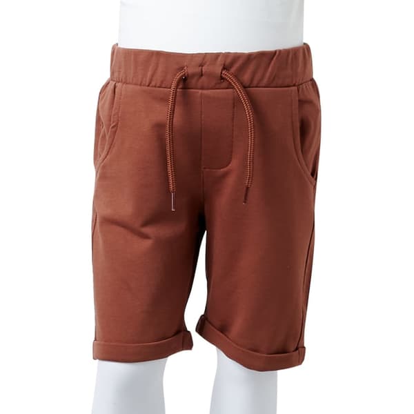 Barnshorts med snöre brun 104
