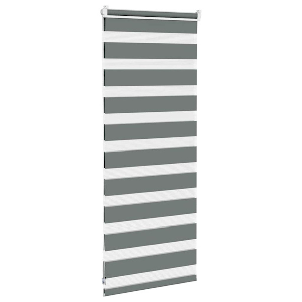 Rullgardin zebra mörkgrå 60x100 cm tyg bredd 55,9 cm polyester