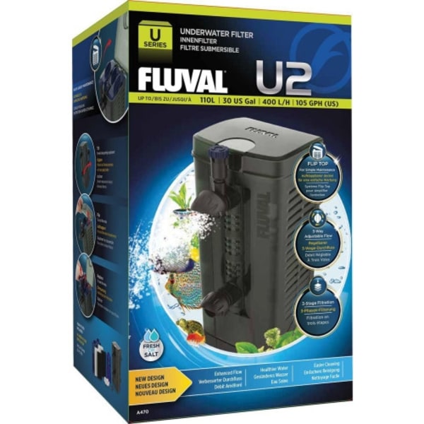 Fluval - Internal Filter U2 400L/H For Aquariums <110L - (126.2470)
