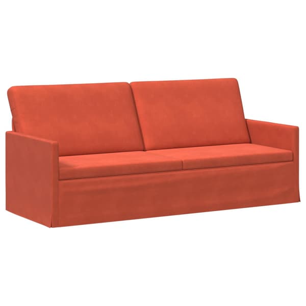 Soffset 2 st Röd orange Kordread tyg