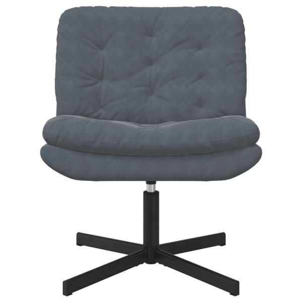 Svängbar Avkopplingsstol Mörkgrå 63 x 75 x 76 cm Sammet